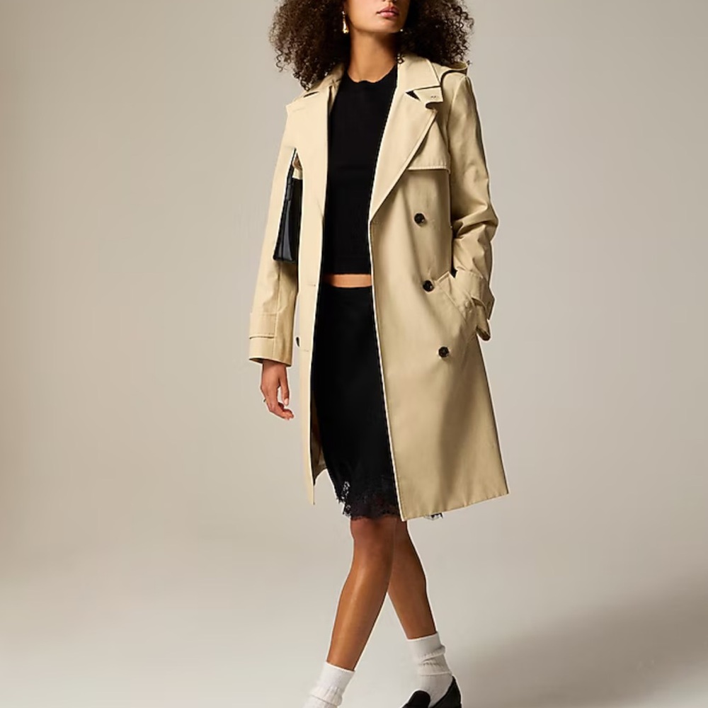 Jcrew trench coat with belt in khaki